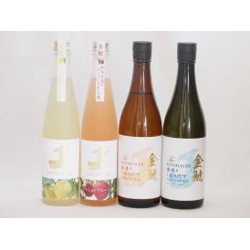 愛知県金鯱梅酒と日本酒4本セット(日本酒ブレンドベルガモットオレンジ 日本酒ブレンドパッションフルー