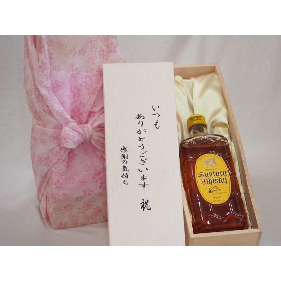 贈り物いつもありがとう木箱セットサントリーウイスキー角瓶40 贈り物いつもありがとう木箱セットサントリーウイスキー角瓶40