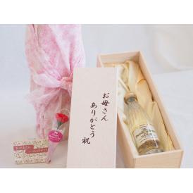 母の日 お母さんありがとう木箱セットプレミアムソーダ 山崎の天然水でつくったソーダ  240ml 母の日カードとカーネイション付