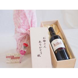 母の日 お母さんありがとう木箱セットカベルネソーヴィニヨンヴィーニャサンエステバン赤 750ml 母の日カードとカーネイション付