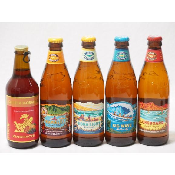 ハワイのコナビール飲み比べ5本セット(カシス＆ブラッドオレンジ コナビールビックウェーブゴールデンエ01