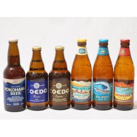 ハワイのコナビール飲み比べ6本セット(コエド瑠璃 瓶(埼玉県) コエド伽羅 瓶(埼玉県) 横浜ラガー