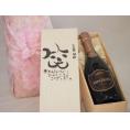 誕生日5月12日セット おたんじょうびおめでとうございます 笑う門には福来たるロジャーグラートロゼ・ブリュットスパークリングワイン辛口(スペイン)750mlデザイン書道家 榮田 清峰作