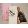 誕生日6月8日セット おたんじょうびおめでとうございます 笑う門には福来たるロジャーグラートロゼ・ブリュットスパークリングワイン辛口(スペイン)750mlデザイン書道家 榮田 清峰作