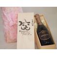 誕生日7月22日セット おたんじょうびおめでとうございます 笑う門には福来たるロジャーグラートロゼ・ブリュットスパークリングワイン辛口(スペイン)750mlデザイン書道家 榮田 清峰作