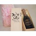 誕生日8月30日セット おたんじょうびおめでとうございます 笑う門には福来たるロジャーグラートロゼ・ブリュットスパークリングワイン辛口(スペイン)750mlデザイン書道家 榮田 清峰作