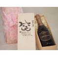 誕生日10月3日セット おたんじょうびおめでとうございます 笑う門には福来たるロジャーグラートロゼ・ブリュットスパークリングワイン辛口(スペイン)750mlデザイン書道家 榮田 清峰作