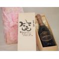 誕生日11月4日セット おたんじょうびおめでとうございます 笑う門には福来たるロジャーグラートロゼ・ブリュットスパークリングワイン辛口(スペイン)750mlデザイン書道家 榮田 清峰作