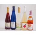 国産スパークリングフルーツワイン5本セット(シャインマスカット＆ナイアガラ シードルCidre 国産