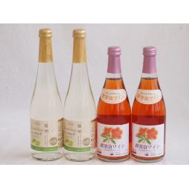 フルーツワイン4本セット(シャインマスカット＆ナイアガラ おたる微発泡キャンベルロゼ) 500ml×