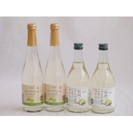 国産果物ワイン4本セット(シャインマスカット＆ナイアガラ 信州のナイアガラ) 500ml×4本