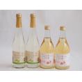 国産果物ワイン4本セット(シャインマスカット＆ナイアガラ 信州のもも) 500ml×4本