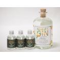 鹿児島県産の茶葉4本セット(ジンKOMASA-GIN 桜島小みかん 45%vol ミニチュアジンKO