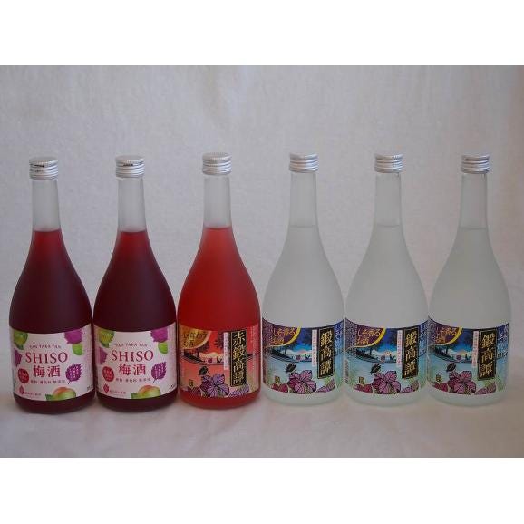 楽しむ鍛高譚6本セット(しそ焼酎鍛高譚20% SHISO梅酒12% 赤鍛高