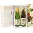 夏の贈り物お中元 プレミアムギフトボックス芋焼酎魔王セット 四ツ谷酒造 兼八麦 25% (大分県) 720ml×2本