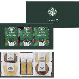 春の贈り物 スターバックスコーヒー＆スイーツギフト スターバックスオリガミドリップコーヒー（ハウスブレンド）（9g）×3、スターバックスオリガミドリップコーヒー(カフェべロナ）（9g）・バウムクーヘ