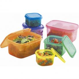 春の贈り物 電子レンジ対応保存容器6pc ビタプラ 大（13.3×9.8×6.7cm・550ml）・中（8.5×8.5×6cm・240ml）・小（7×7×4.4cm・120ml）×各2