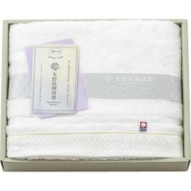 春の贈り物 今治製バスタオル 矢野紋織謹製 ホワイト 60×120cm