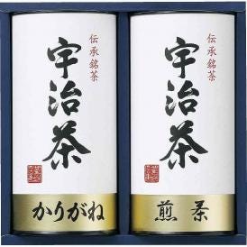 春の贈り物 宇治茶詰合せ（伝承銘茶） 煎茶・雁が音（くき茶）（各100g）×各1