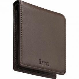 夏の贈り物お中元 二つ折り財布 リンクス ダークブラウン 11.5×2.5×9.5cm