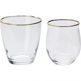 夏の贈り物お中元 Cheers  飲み比べセットミニ 喉ごしグラス（直径9×9.4cm）・くちあたりグラス（直径7×9cm）×各1