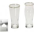 冬の贈り物Cheers  飲み比べ ペアグラス 喉ごしビアグラス（直径7.7×16.3cm）・くちあたりビアグラス（直径6.4×17.3cm）・ボトルオープナー（8.4×5.8×0.15cm）×各