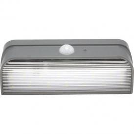 夏の贈り物お中元 LEDソーラー ウォールライト （横型） STAR★LIGHT グレー 約14.4×5.1×4.4cm