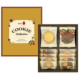 夏の贈り物お中元 クッキーコレクション メリーチョコレート カカオ・バター・チョコレートチップ・ストロベリーチョコレートチップ・ジャンドゥヤ&ホワイト・ダージリンティー×各2