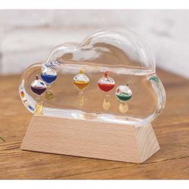 夏の贈り物お中元 ガラスフロート温度計 クラウド 13×5×11cm
