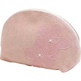 夏の贈り物お中元 桜染 ポーチ 綿レースハンカチ（小）セット ＹＵＭＥＺＡＩＫＵ 桜染 ポーチ：20×13×7.5cm、桜染 綿レースハンカチ（小）：約32×30cm