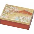 夏の贈り物お中元 加賀箔アクセサリーBOX 華富士 16.5×11.5×5.3cm