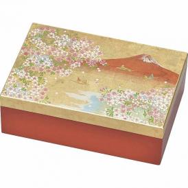夏の贈り物お中元 加賀箔アクセサリーBOX 華富士 16.5×11.5×5.3cm
