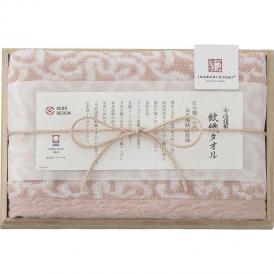 夏の贈り物お中元 フェイスタオル（木箱入） 今治謹製 ピンク 33.5×75cm