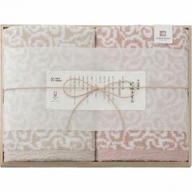夏の贈り物お中元 バスタオル2P（木箱入） 今治謹製 ピンク 60×110cm
