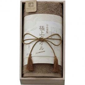 夏の贈り物お中元 フェイスタオル（木箱入） 今治謹製 グリーン 34×80cm