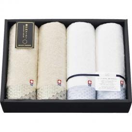 夏の贈り物お中元 フェイスタオル4P 瀬戸内テーラー ベージュ 約33×80cm