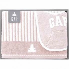 夏の贈り物お中元 ミニバスタオル&スタイ ベビー GAP ピンク ミニバスタオル：45×90cm、スタイ：20×31.5cm