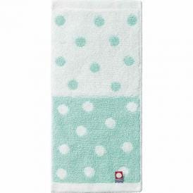 夏の贈り物お中元 今治ドット ポケットタオルハンカチ グリーン 12×25cm
