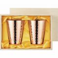 春の贈り物 純銅タンブラー350ml ペア（木箱入） 食楽工房 直径8.1×10.5cm