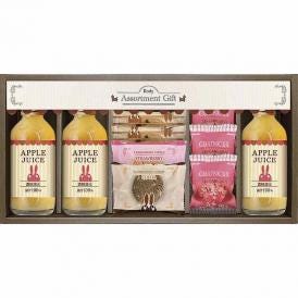 冬の贈り物ジュース＆クッキーセット ロディ チョコクランチ（ストロベリー）・アップルジュース（180ml）×各3、ナッツとチョコのざっくりクッキー×2、焼きほろろクッキー（ココア・ストロベリー）×