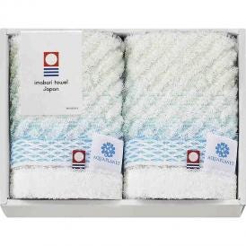 夏の贈り物お中元 ハンドタオル2P 今治さざなみ 33×33cm