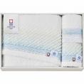 夏の贈り物お中元 バスタオル&ハンドタオル 今治さざなみ バスタオル：60×120cm、ハンドタオル：33×33cm