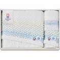 夏の贈り物お中元 バスタオル&フェイスタオル 今治さざなみ バスタオル：60×120cm、フェイスタオル：33×75cm