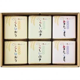 夏の贈り物お中元 こども食堂応援ギフト 選りすぐり食べくらべお米ギフトセット 初代田蔵 新潟県産コシヒカリ・新潟県産こしいぶき・秋田県産あきたこまち（各300g）×各2