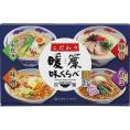 夏の贈り物お中元 こだわり暖簾味くらべ ラー麦麺（80g）×4、豚骨スープ・あごだし醤油スープ・味噌スープ（各35g）・博多水炊きスープ（30g）×各1