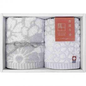 夏の贈り物お中元 ウォッシュタオル2P 今治ギフト グレー 34×35cm