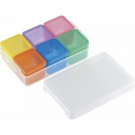 夏の贈り物お中元 キューブストッカー6pc ビタプラ 保存容器（5.5×5.5×5cm・100ml）×6、ケース（18.8×11.5×5.5cm）×1