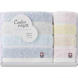 夏の贈り物お中元 フェイスタオル&ウォッシュタオル 今治 フェイスタオル：34×75cm、ウォッシュタオル：34×34cm