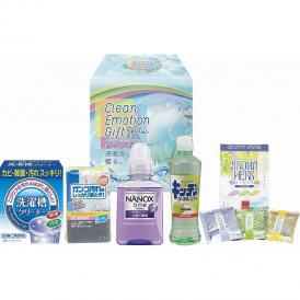 冬の贈り物クリーン・エモーションギフト ライオンNANOX one（380g）・キッチンリフレッシュコンパクト（270ml）・洗濯槽クリーナー（50g×2包入）・ハーブエキス配合入浴料（30g×3