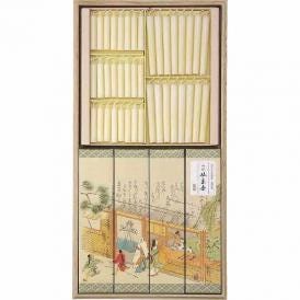夏の贈り物お中元 吟撰仙年香 蜜ローソクセット（桐箱） カメヤマ 蜜蝋入りローソク小×24、蜜蝋入りローソク大×16、吟撰仙年香（25g）×4